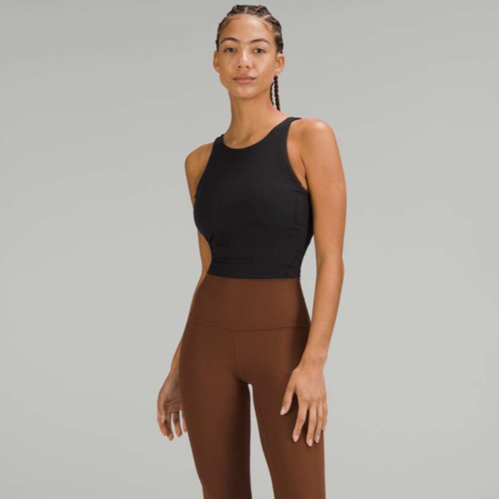 Lululemon Align Ribbed High Neck Tank Top Black size 6